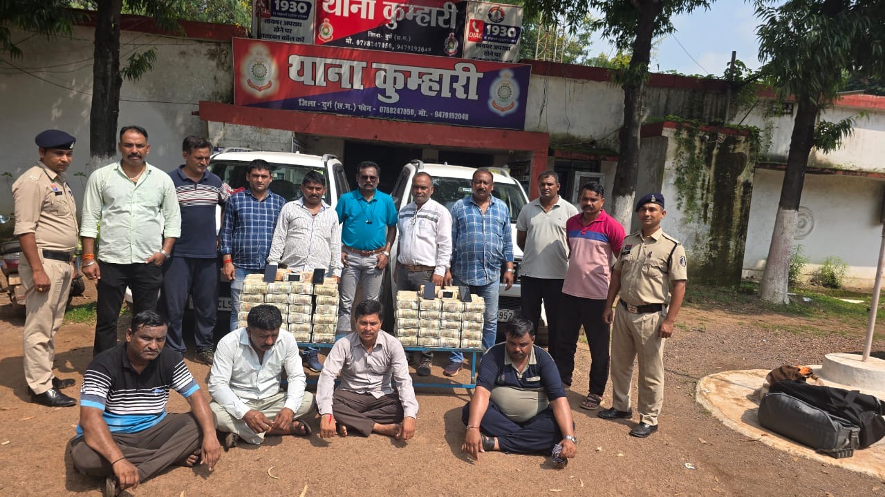 दुर्ग पुलिस ने नोटो का जखीरा पकड़ा, 6.60 करोड़ रुपए बरामद 