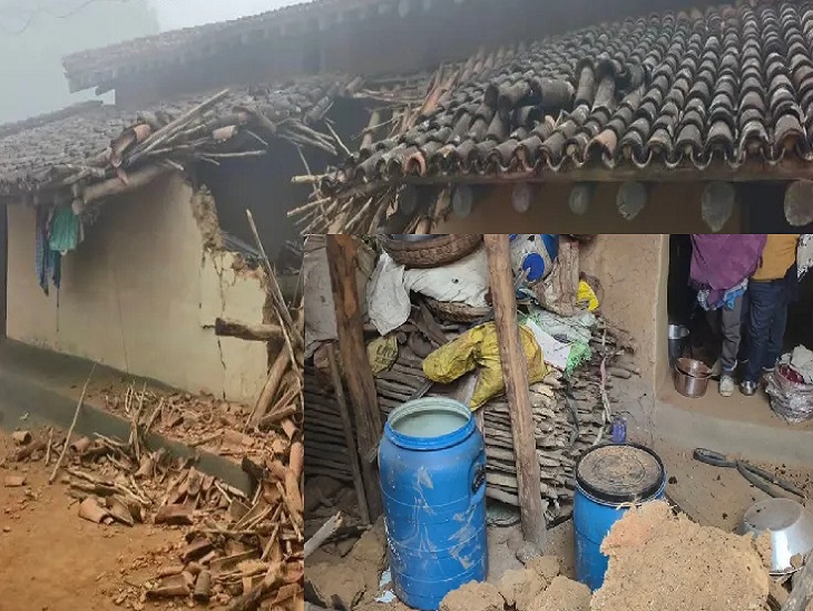 हाथियों का उत्पात, 6 घरों को नुकसान पहुंचाया, ग्रामीण दहशत में