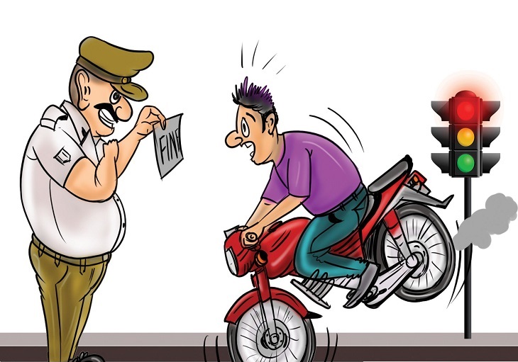 वाहन चलाते समय ट्राफिक नियमों का पालन करें