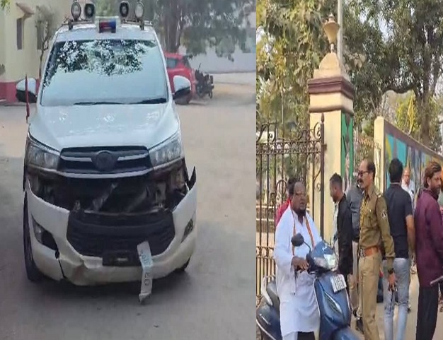 गृहमंत्री विजय शर्मा के काफिले से बाइक सवार युवक टकराए, दो लोग घायल