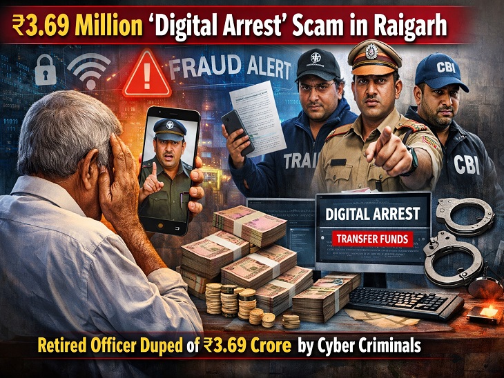 डिजिटल अरेस्ट के नाम पर 36.97 लाख की साइबर ठगी
