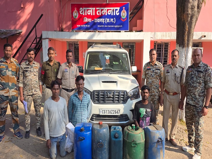 हाईवा से डीजल चोरी व लूट मामले में तमनार पुलिस की कार्रवाई, तीन आरोपी गिरफ्तार