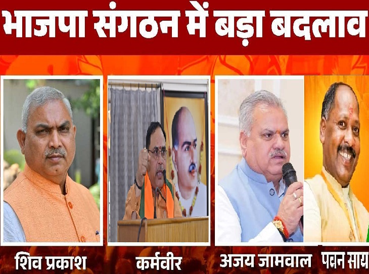 छत्तीसगढ़ भाजपा में बड़ा संगठनात्मक फेरबदल, कर्मवीर को संगठन की कमान